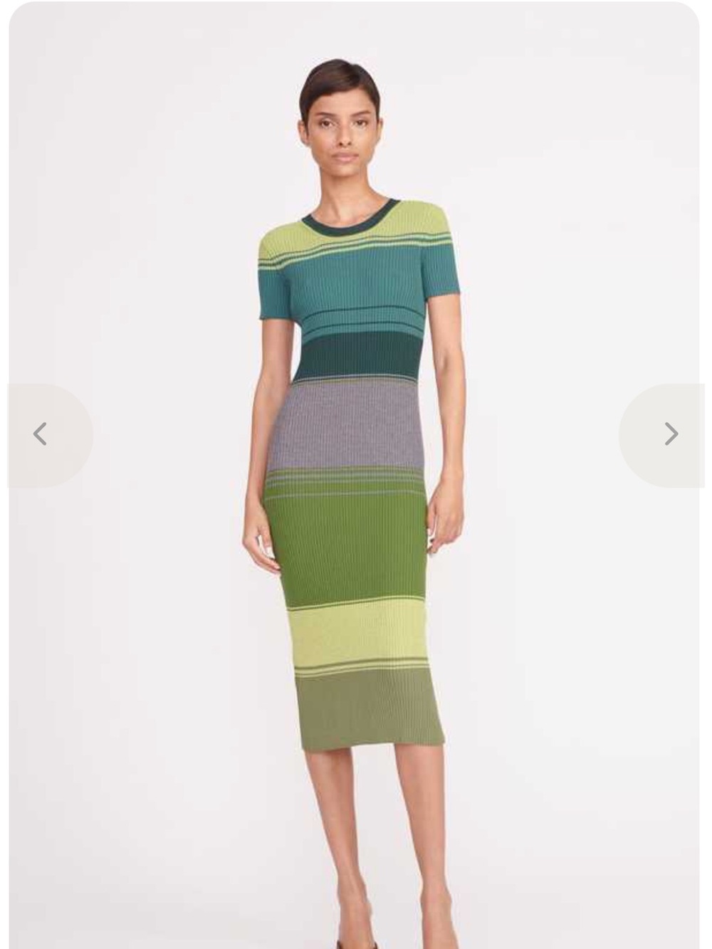 STAUD Colleen Dress (Pine Forest)